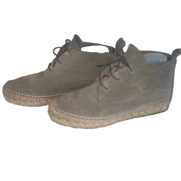 Balenciaga Grey Suede Espadrille Lace Up Ankle Boots Sz-36 - Picture 1 of 14